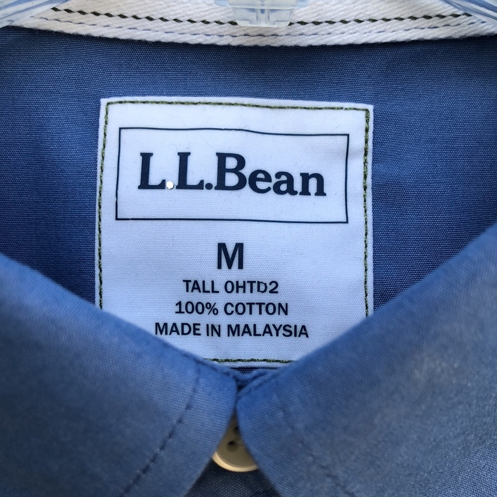 NWT! / L.L. BEAN - Easy Care Sueded Cotton Button Down Shirt - Picture 4 of 6